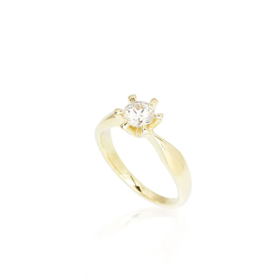 14kt LG Present ring 0,75ct DEF/VS rødguld