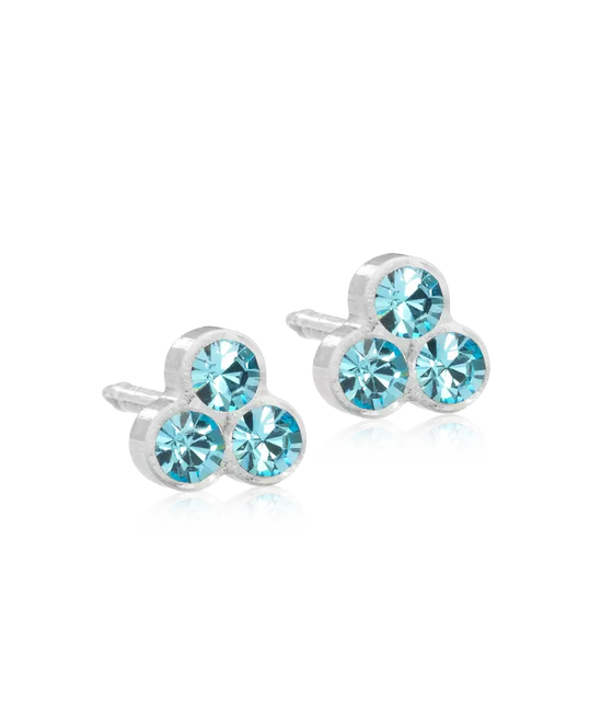 MP Clover 6 mm, Aquamarine Blomdahl