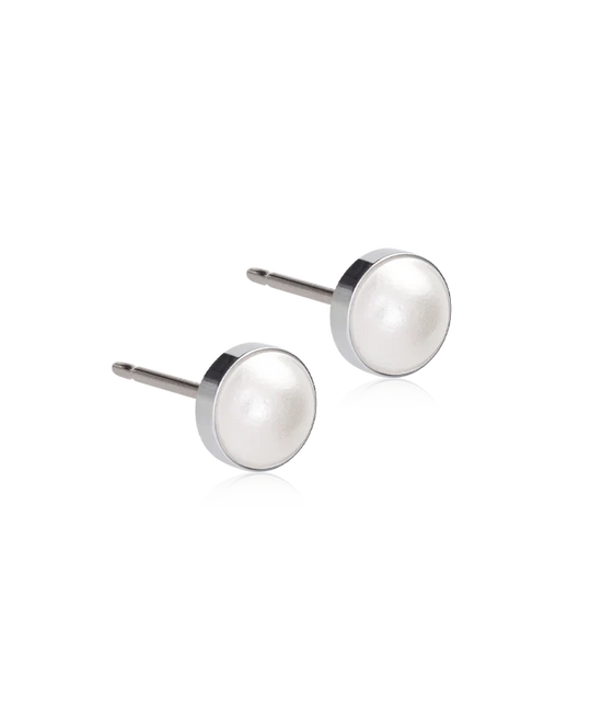 ST Bezel Pearl 6 mm, White Blomdahl