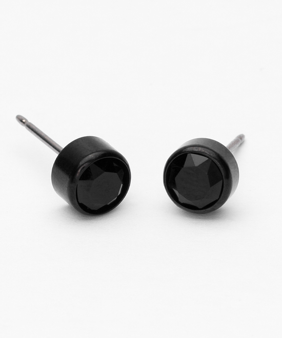 BT Bezel 6 mm Black ørestikker Blomdahl