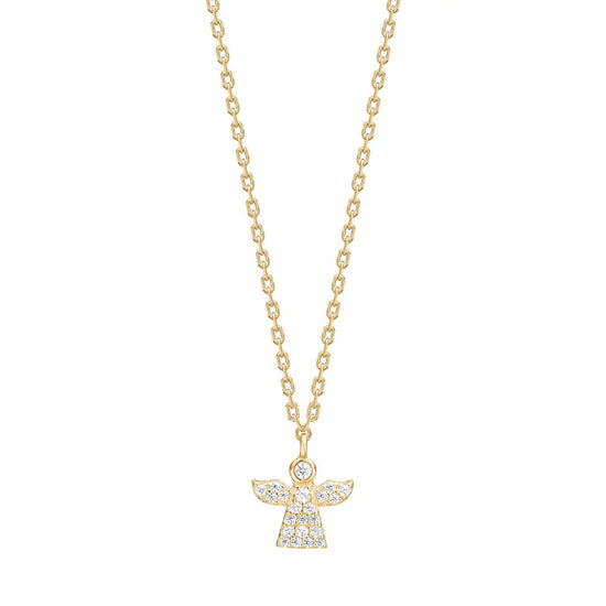 Fg.sølvvedhæng engel m/cz + kæde NOA Kids Jewellery