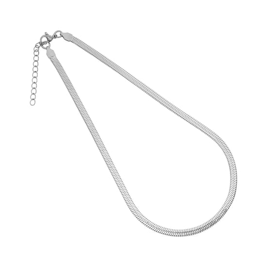 Halskæde i stål Slange Blicher Fuglsang