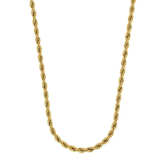 SON Halskæde stål cordel IPGold 60cm