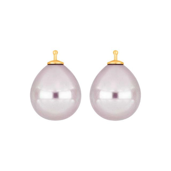 Mallorca perle dråbe farve11 m/fg sølv - par - HEINZENDORFF