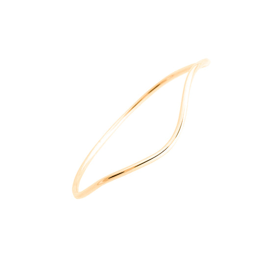 Armring oval "S" forgyldt glat rund tråd 2,5mm 65mm indre diameter Randers sølv