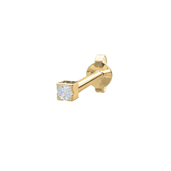 14kt. single ørestik  dia 0,004ct 1,5mm PIERCE52 Siersbøl