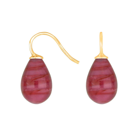 Fg. ørehænger m/bøhmisk kvartsglas farve28 - HEINZENDORFF