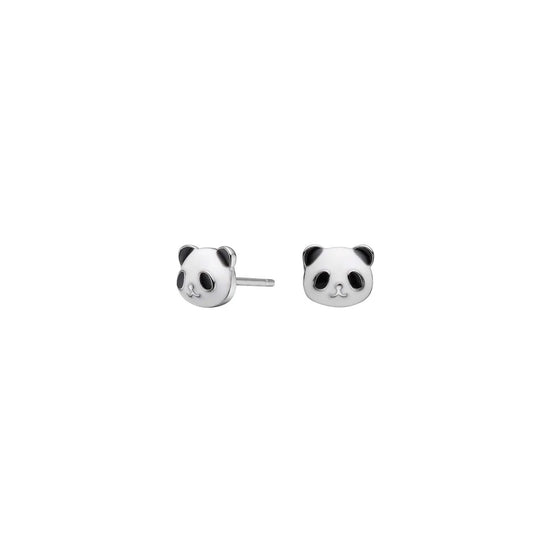 Rhd. sølvørestikker panda m/emalje