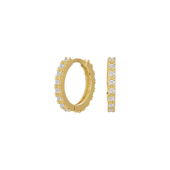 8kt. guld creol med cz 13mm Siersbøl