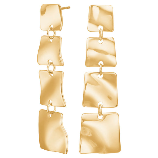Ørehængere stål IP gold ONDA Nordahl Jewellery