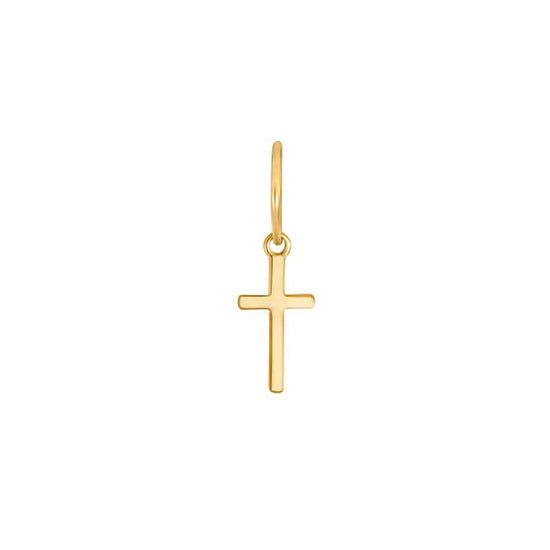 SON stål creol IP gold med kors 1 single