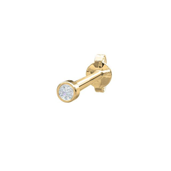 14kt. ørestik single dia 0,014ct 1,5mm PIERCE52 Siersbøl