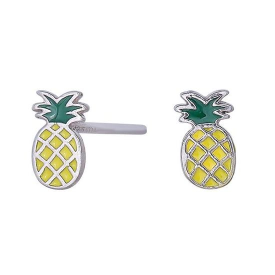 Rho. sølvørestikker ananas m/emalje