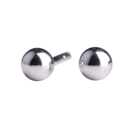 Rhod. sølv kugle ørestikker 3mm