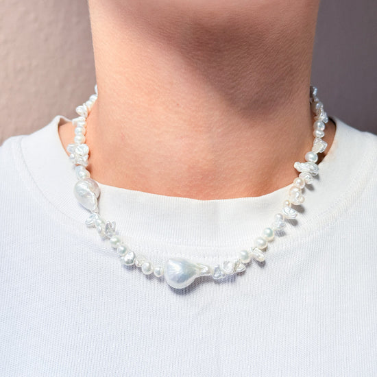 happie by Norup halskæde forgyldt sølv ferskvandsperler HAP-N-360