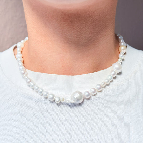 happie by Norup halskæde forgyldt sølv ferskvandsperler HAP-N-361