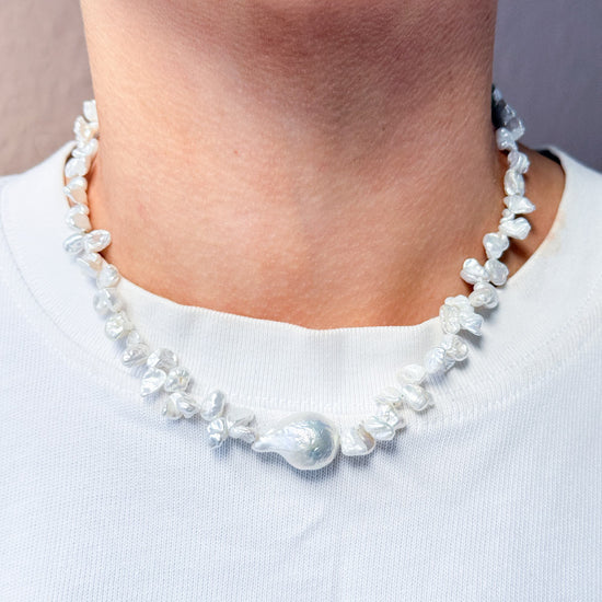 happie by Norup halskæde forgyldt sølv ferskvandsperler HAP-N-366