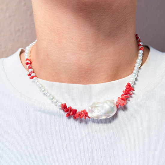 happie by Norup halskæde forgyldt sølv ferskvandsperler HAP-N-367