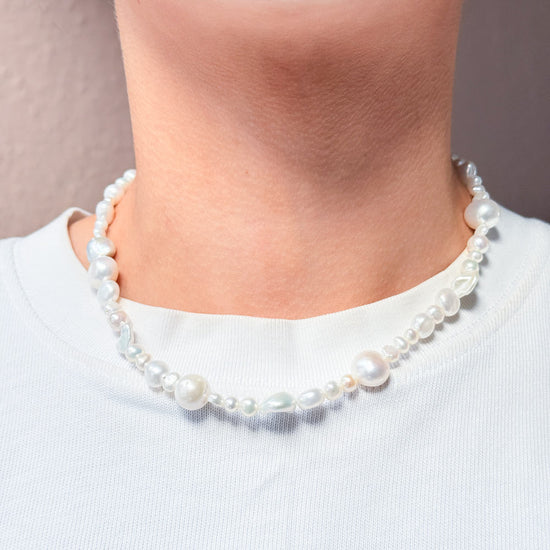 happie by Norup halskæde forgyldt sølv ferskvandsperler HAP-N-368