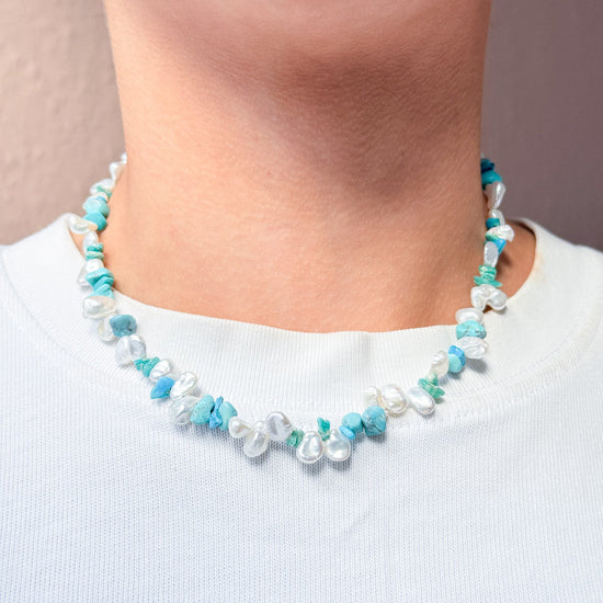 happie by Norup halskæde forgyldt sølv ferskvandsperler HAP-N-372.