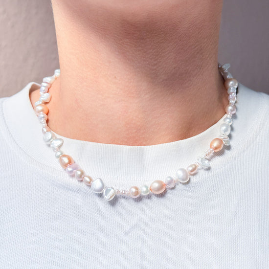 happie by Norup halskæde forgyldt sølv ferskvandsperler HAP-N-373