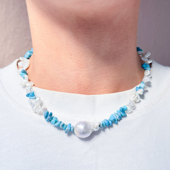 happie by Norup halskæde forgyldt sølv ferskvandsperler HAP-N-375.