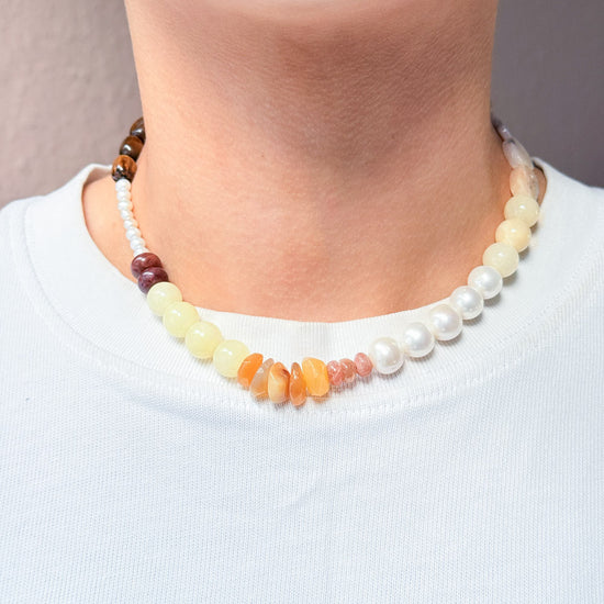 happie by Norup halskæde forgyldt sølv ferskvandsperler HAP-N-378