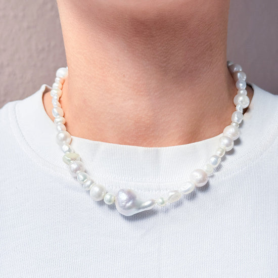 happie by Norup halskæde forgyldt sølv ferskvandsperler HAP-N-381