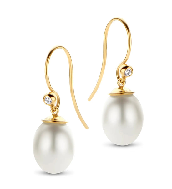 Figaro øreringe pearl forgyldt zirkonia Spirit Icons