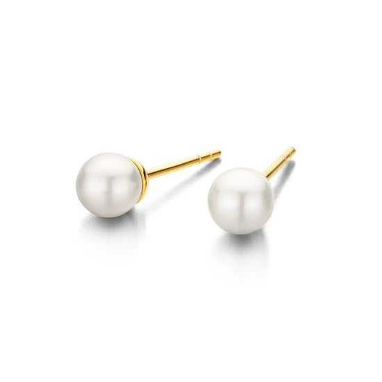 FIGARO ørestikker PEARL 6MM forgyldt sølv Spirit icons