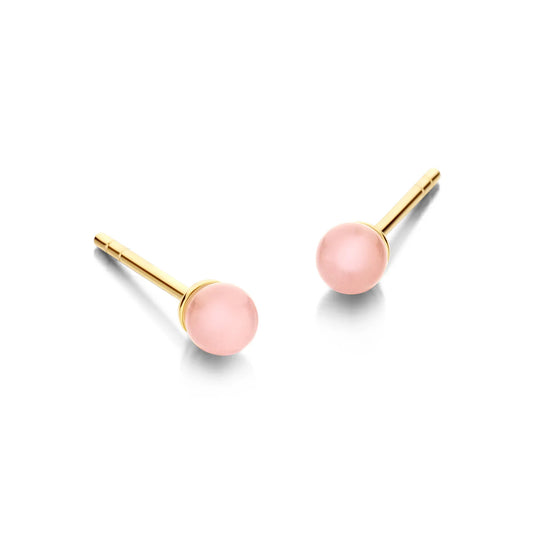 FIGARO ørestikker PINK 4MM forgyldt sølv Spirit icons