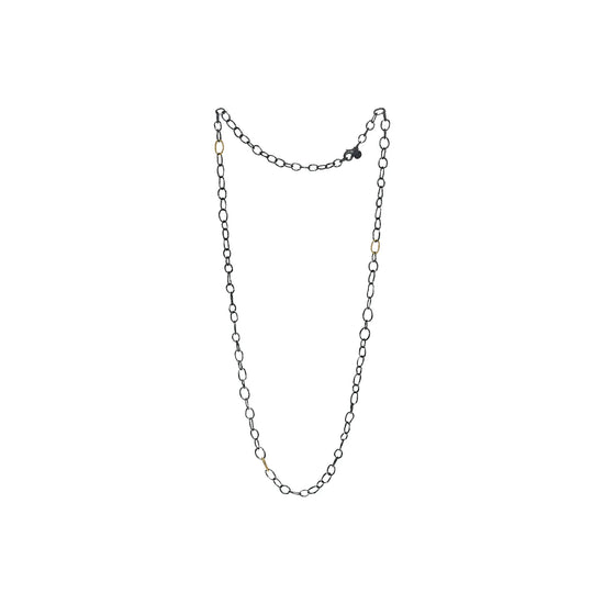 Apollo Slim Golden Link halskæde 100cm By Birdie