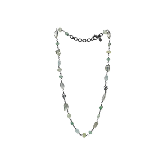 Artic Keshi Green Mix (90cm) halskæde Birdie
