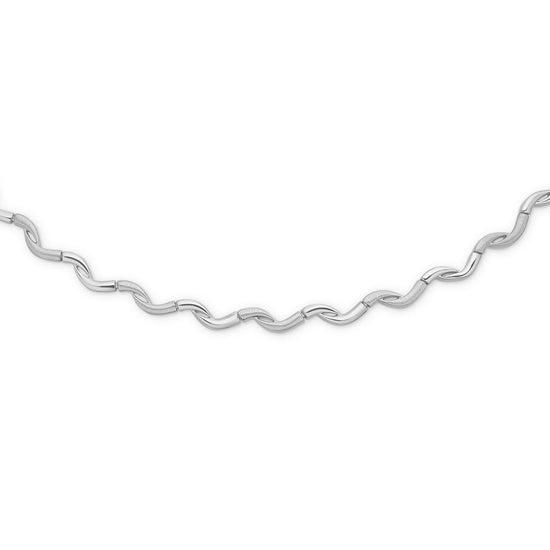 Collier sølv buet mat/blank Randers Sølv