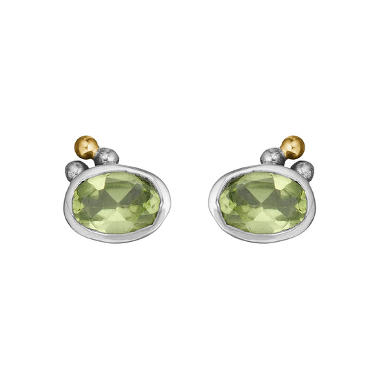 Grace Peridot 4x6mm h7,5 ørestikker Birdie