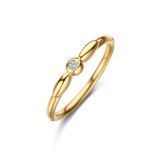 Cornelia Ring Forgyldt Sølv m. 1 Zirkonia - Spirit Icons