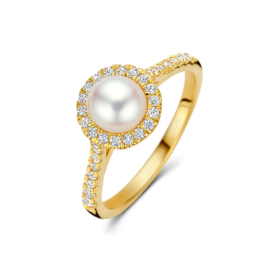 Malibu perle ring forgyldt Spirit Icons