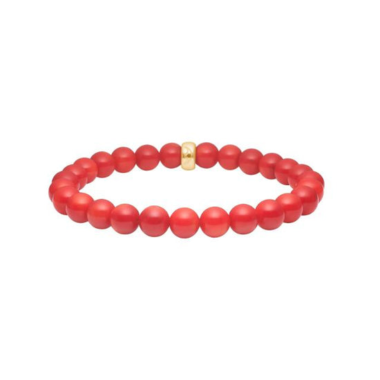 Bamboo ægte coral 7mm - 19cm armbånd HEINZENDORFF