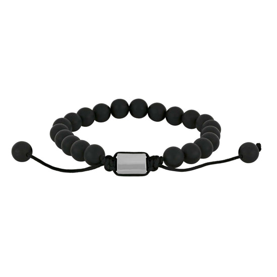 SON armbånd black agate 8mm 19-25cm