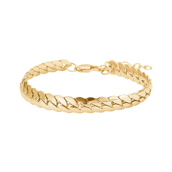 SON armbånd stål IP gold 19–23 cm