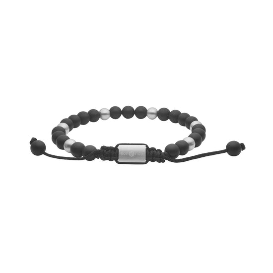 SON armbånd mat sort agate stål Son of Noa