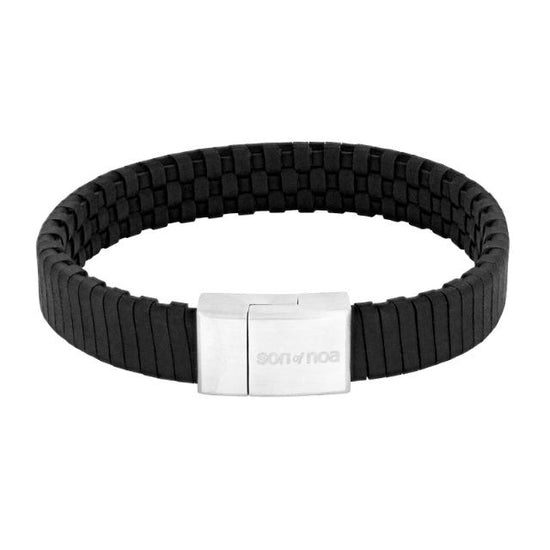 SON Armbånd sort kalveskind 12mm