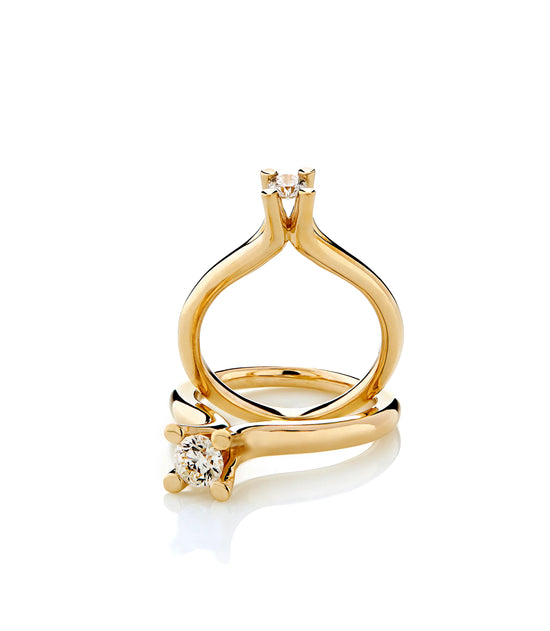 14K Enstensring 0,20ct Brillant TW/SI Lene Visholm