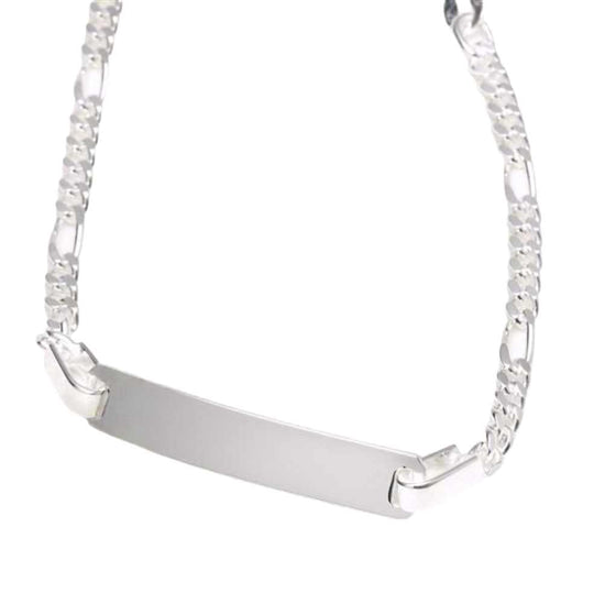 Sølv armring med plade 15cm