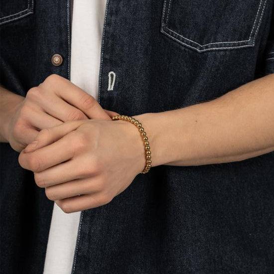 SON armbånd steel IP gold 19-25cm