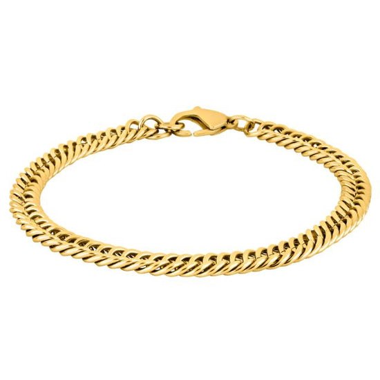SON armbånd stål blank 21cm IPGold