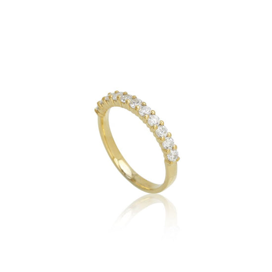 8K LG Aligned ring 11x0,05ct DEF/VS rødguld