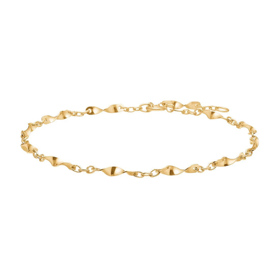 8kt. guld armbånd 19cm Siersbøl
