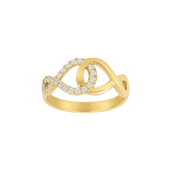 8kt. guldring m/zirkonia Siersbøl