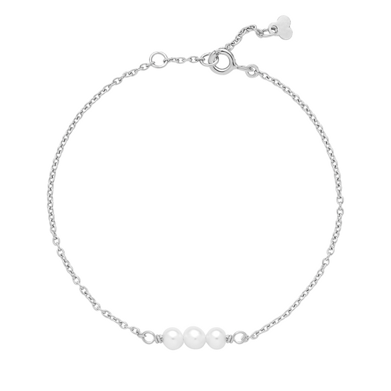 Sølv Armbånd med ferskvandsperler 4-4,5mm 16,5-18-19,5cm Lund Copenhagen